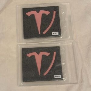 Pink Tesla Stickers for car